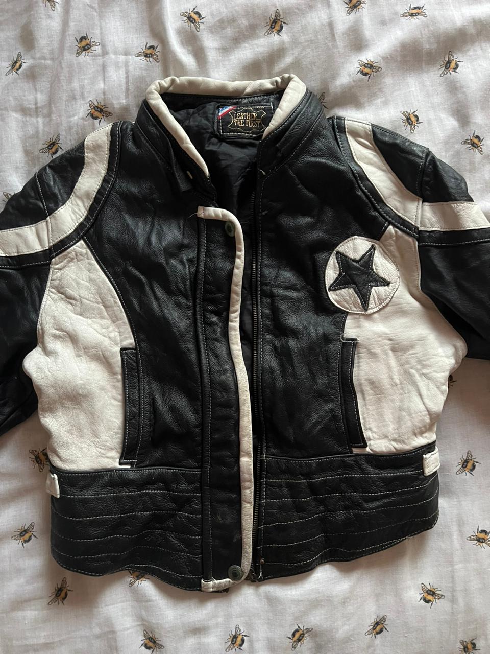 Leather black star jacket