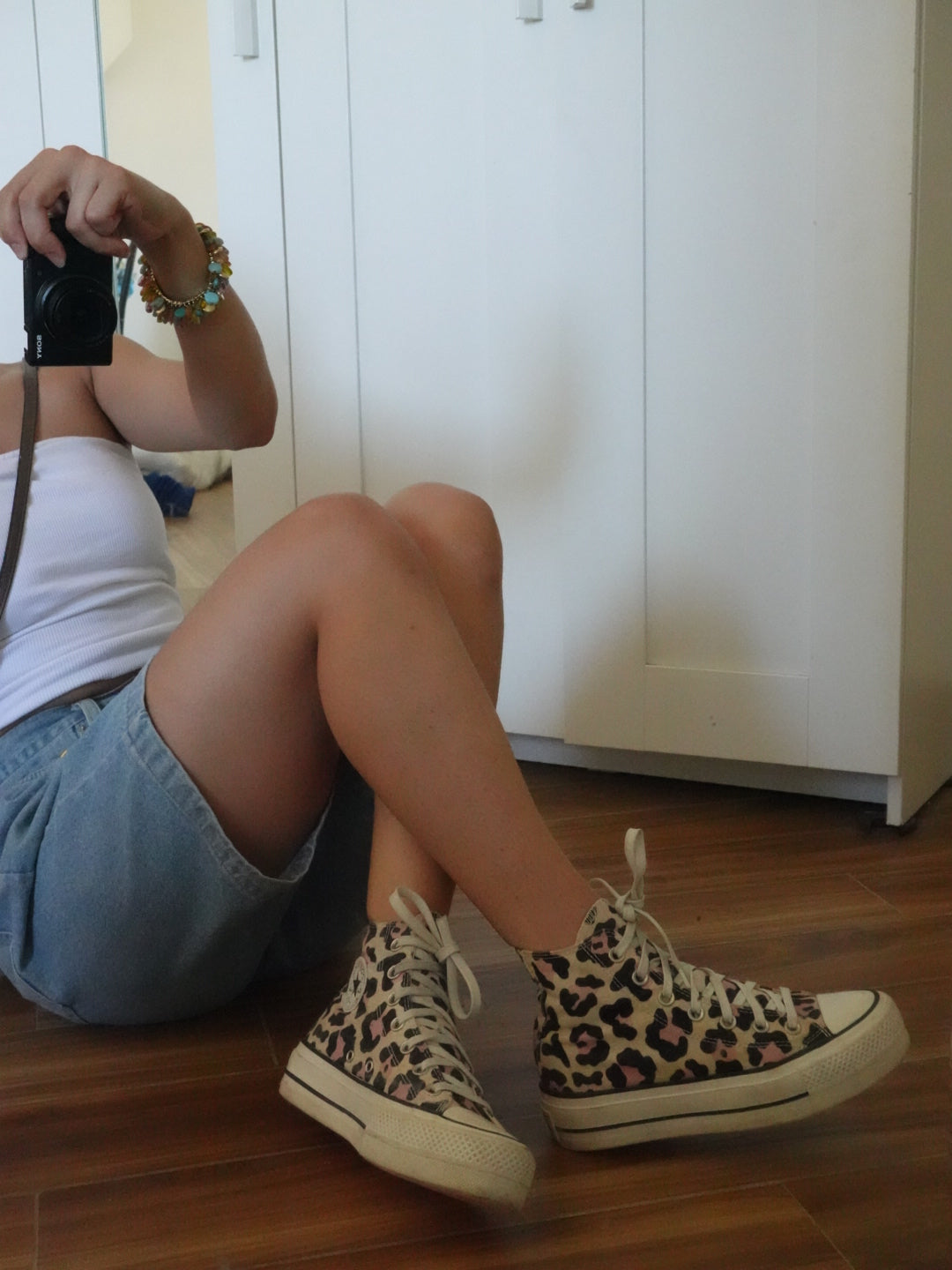 Converse leopard high shoes