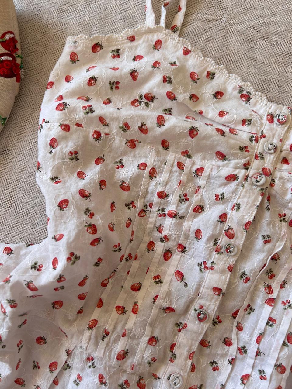 Coquette linen button up top