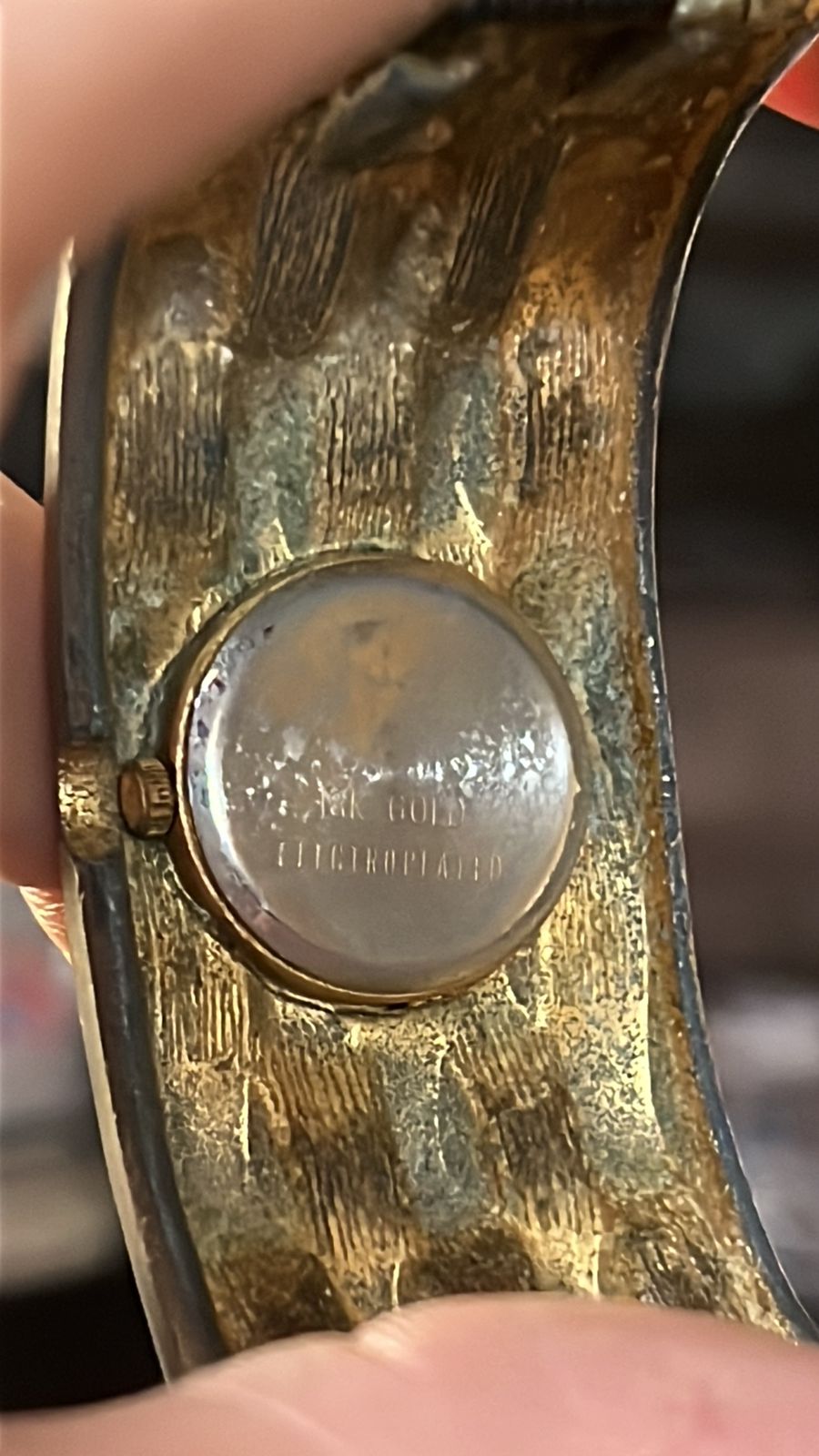Vintage chunky 18K gold plated watch