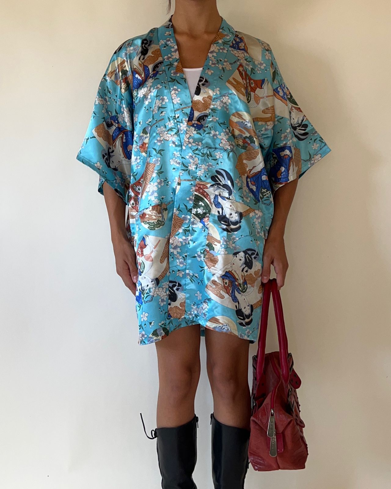 Japanese blue mini kimono