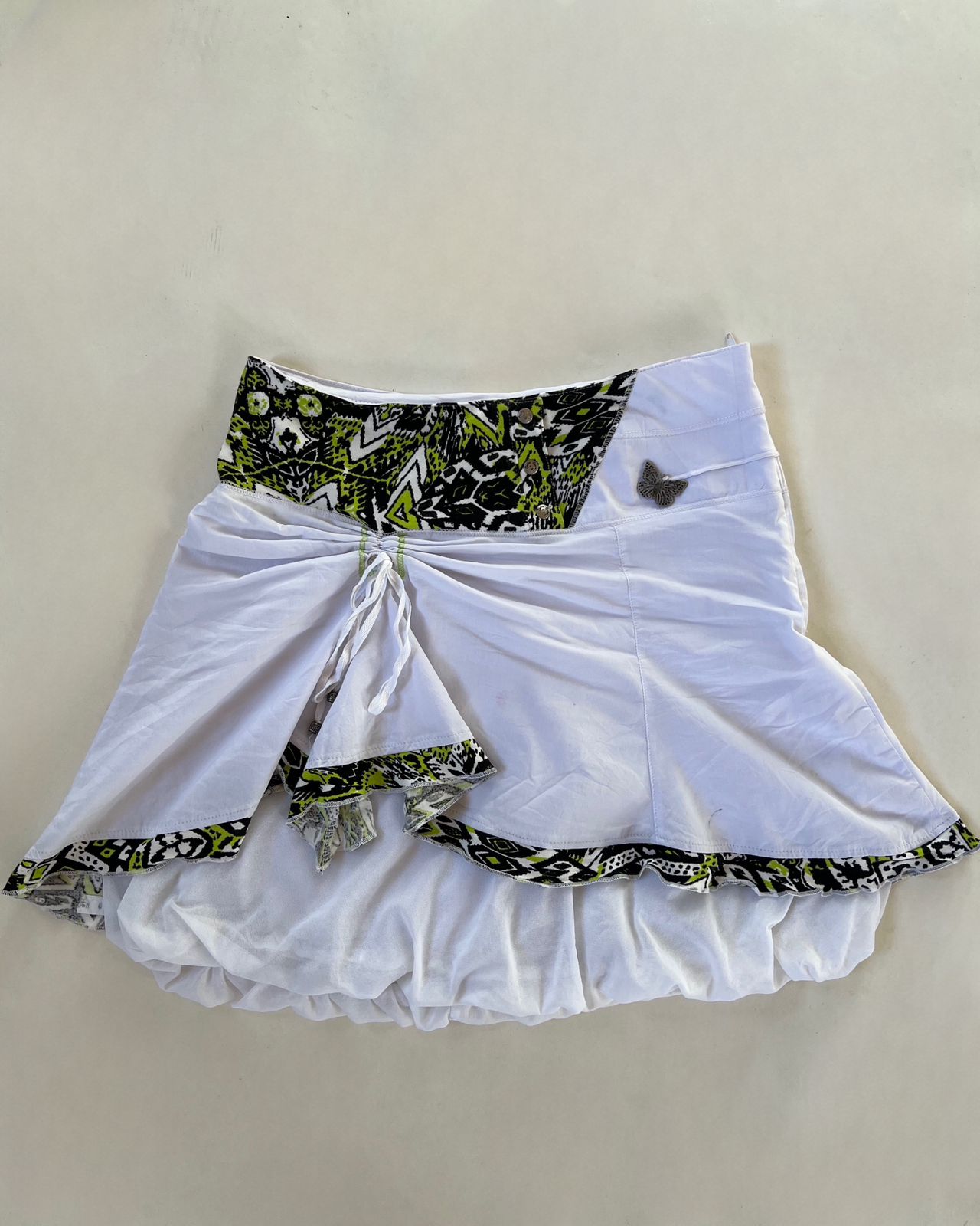 Cache Cache y2k ruched mini skirt