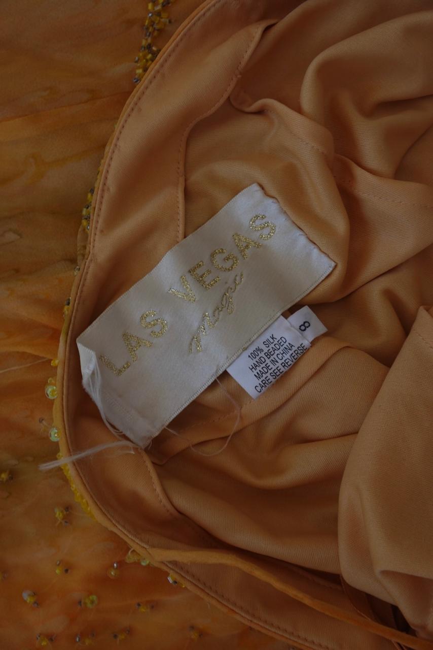 Vintage 2000s beaded ruffled dress