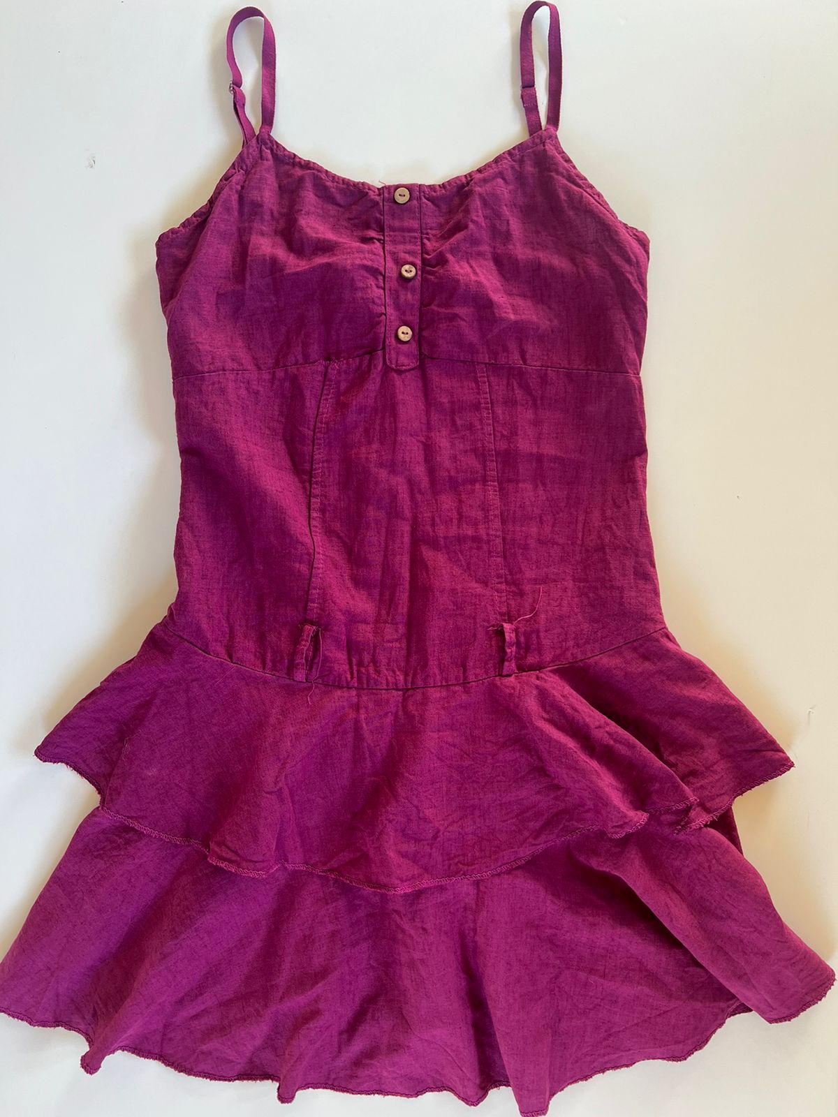 Purple mini ruched dress