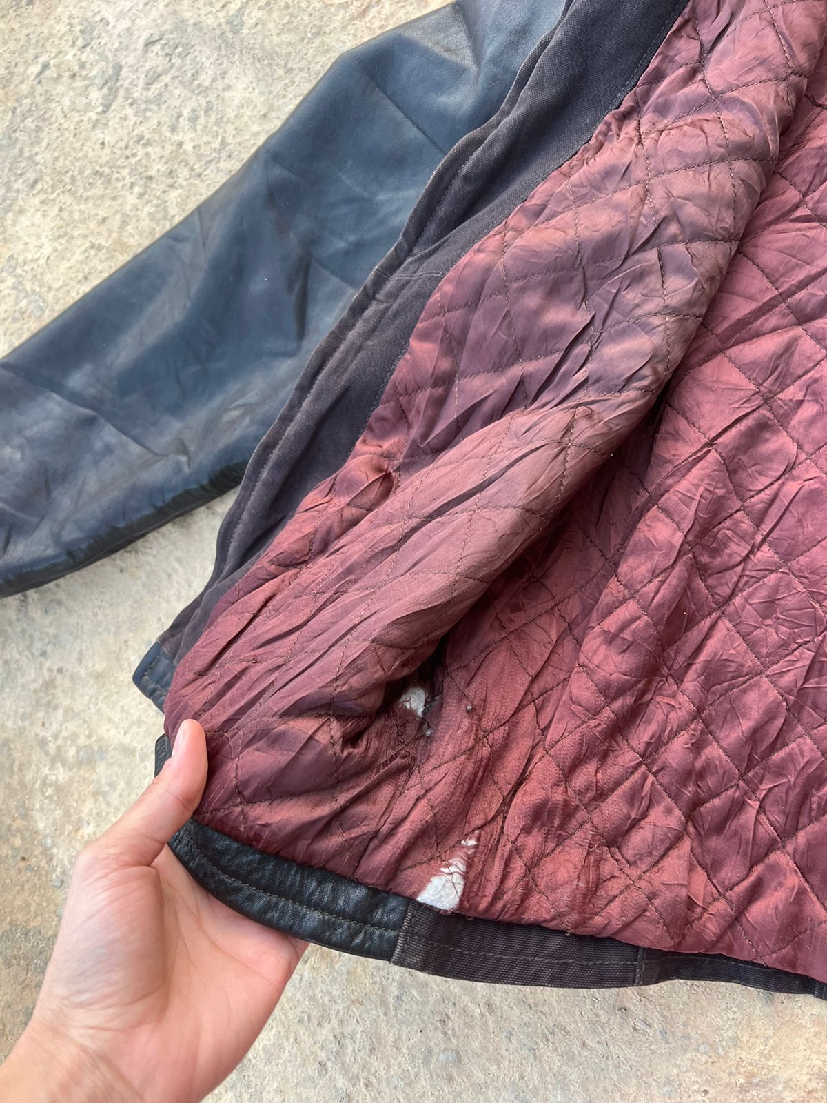 Eddy's leather and denim jacket