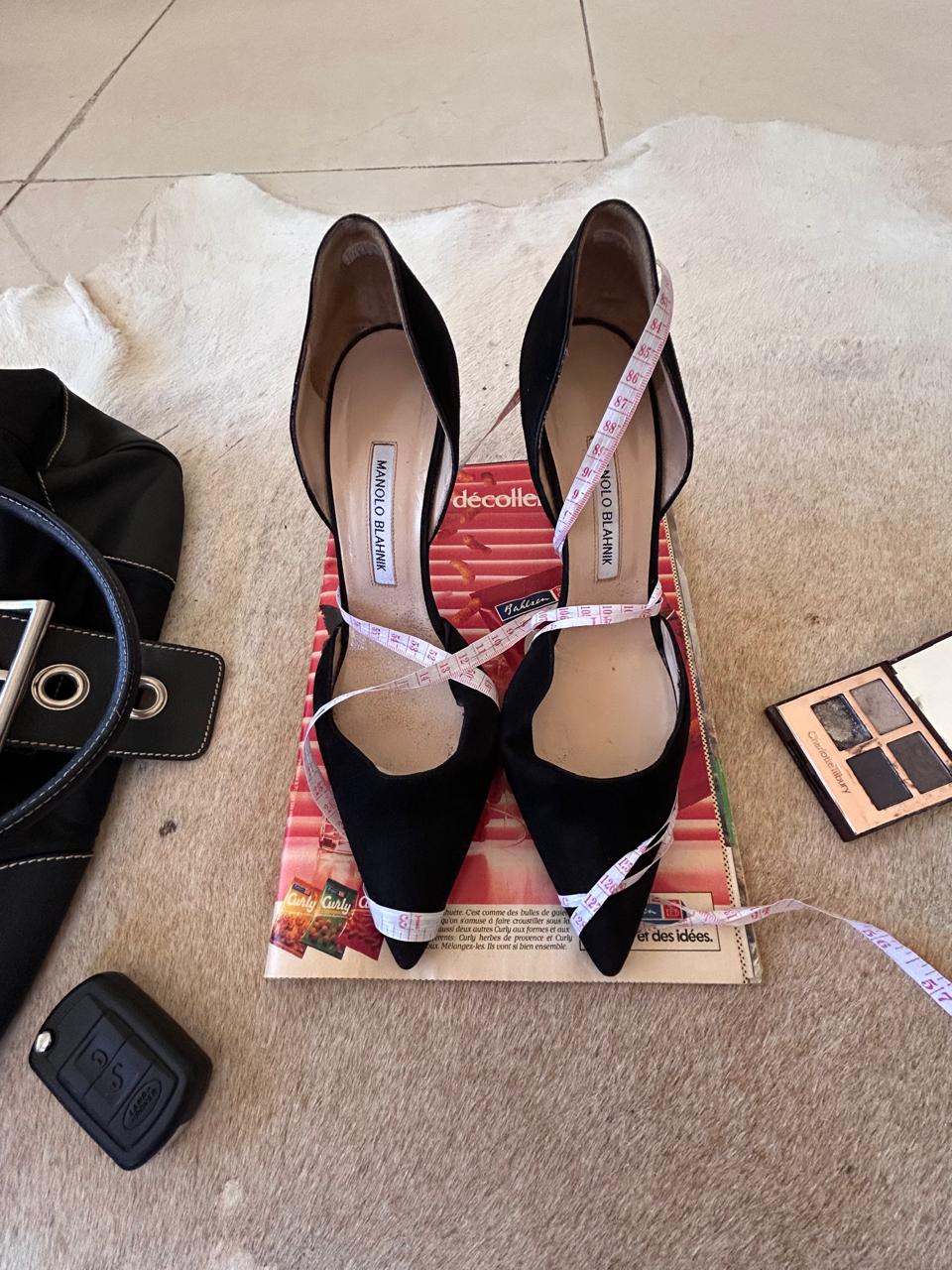 Manolo Blahnik suede pointy heels