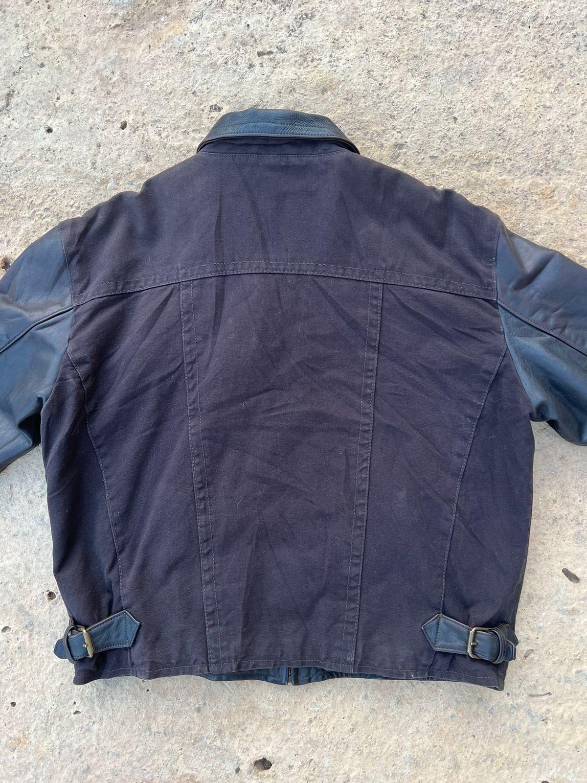 Eddy's leather and denim jacket