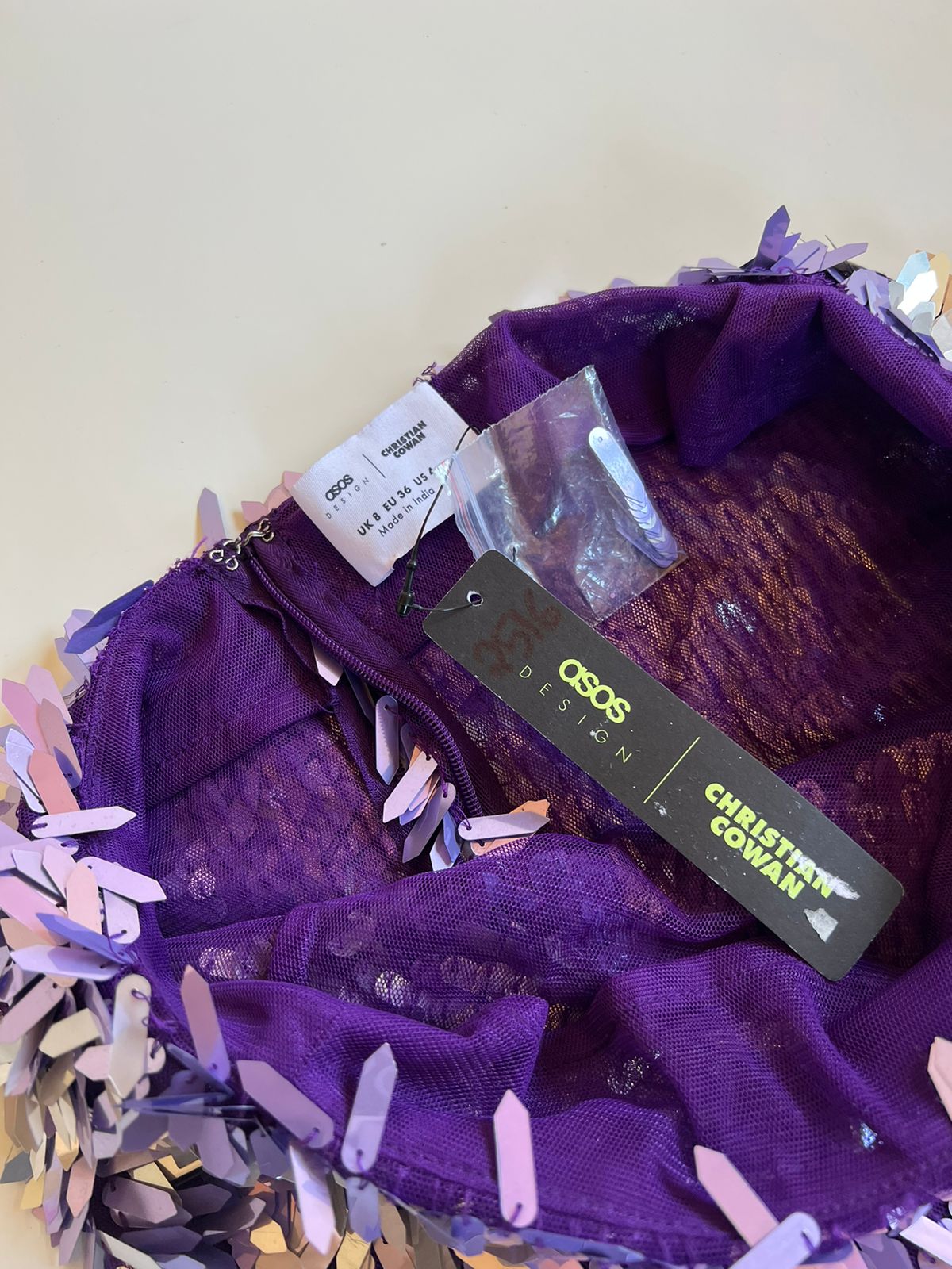 ASOS x Christian Cowan mini embellished skirt