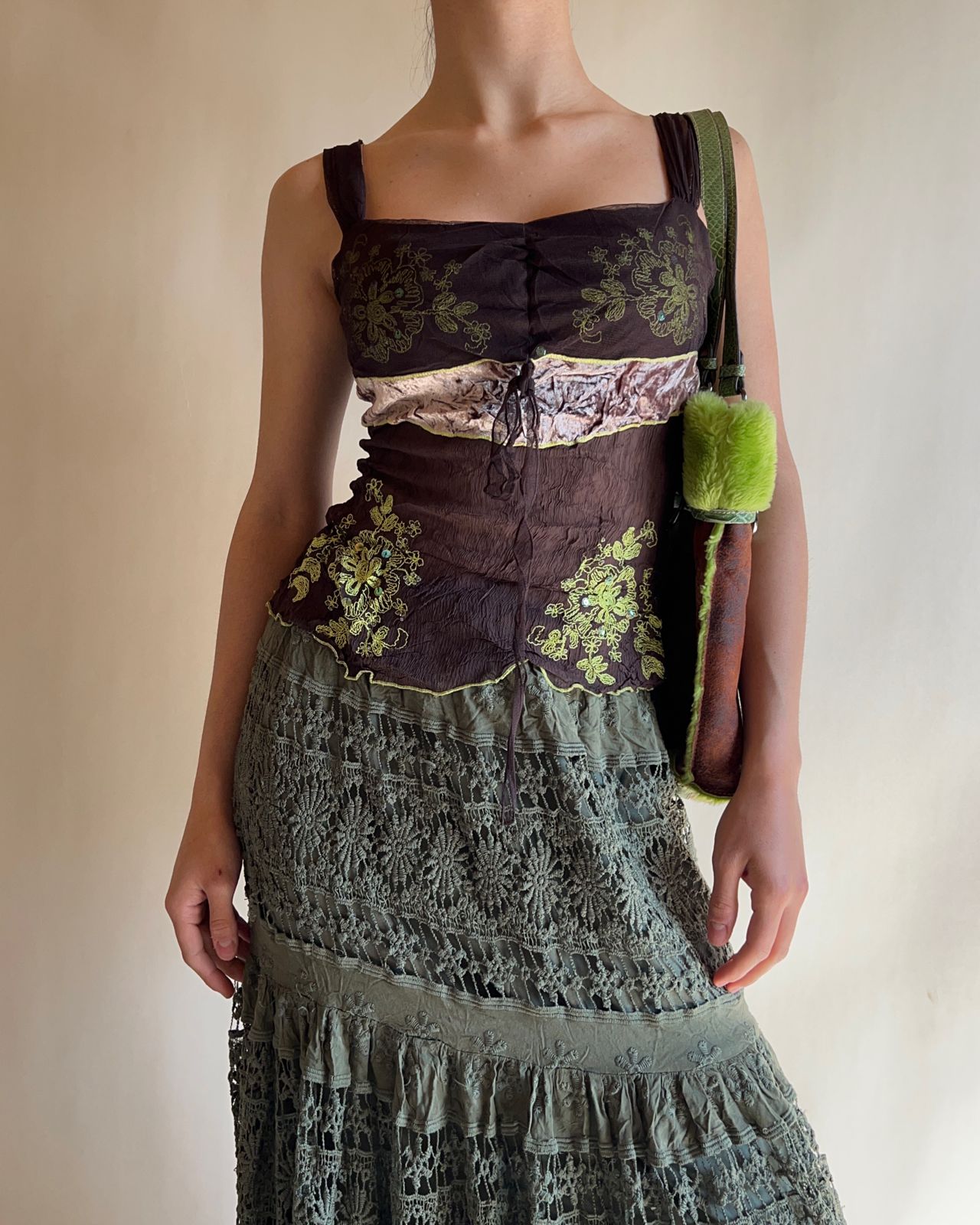 Victoria’s Secret embroidered mesh see through fairy top