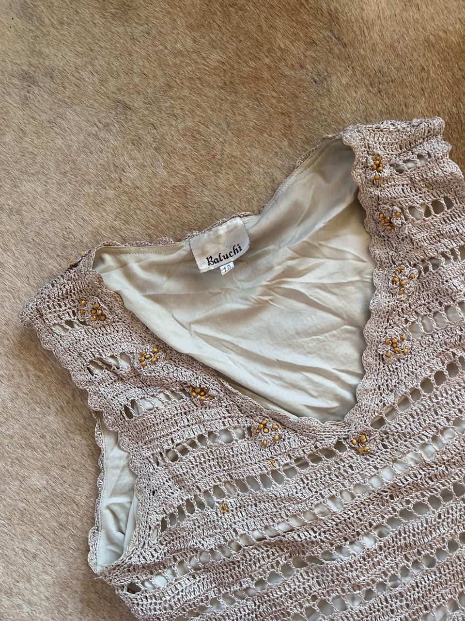 Vintage 2000s beaded midi dress
