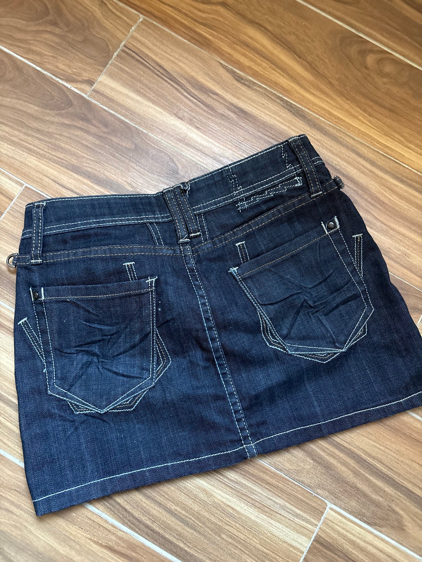 Denim mini skirt