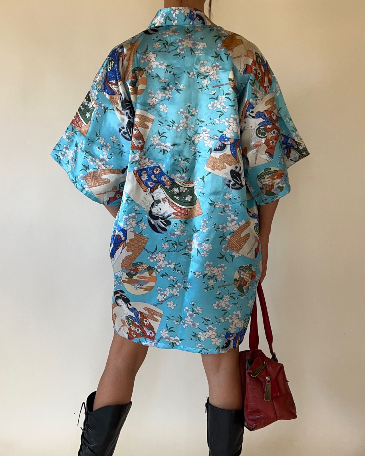 Japanese blue mini kimono