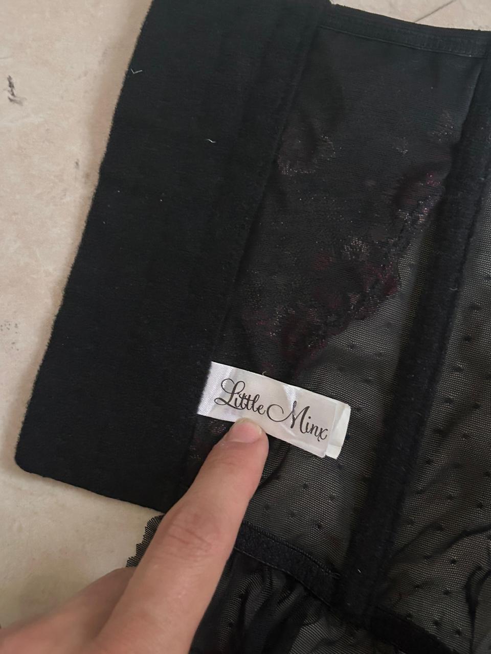 Underbust floral mesh lace corset