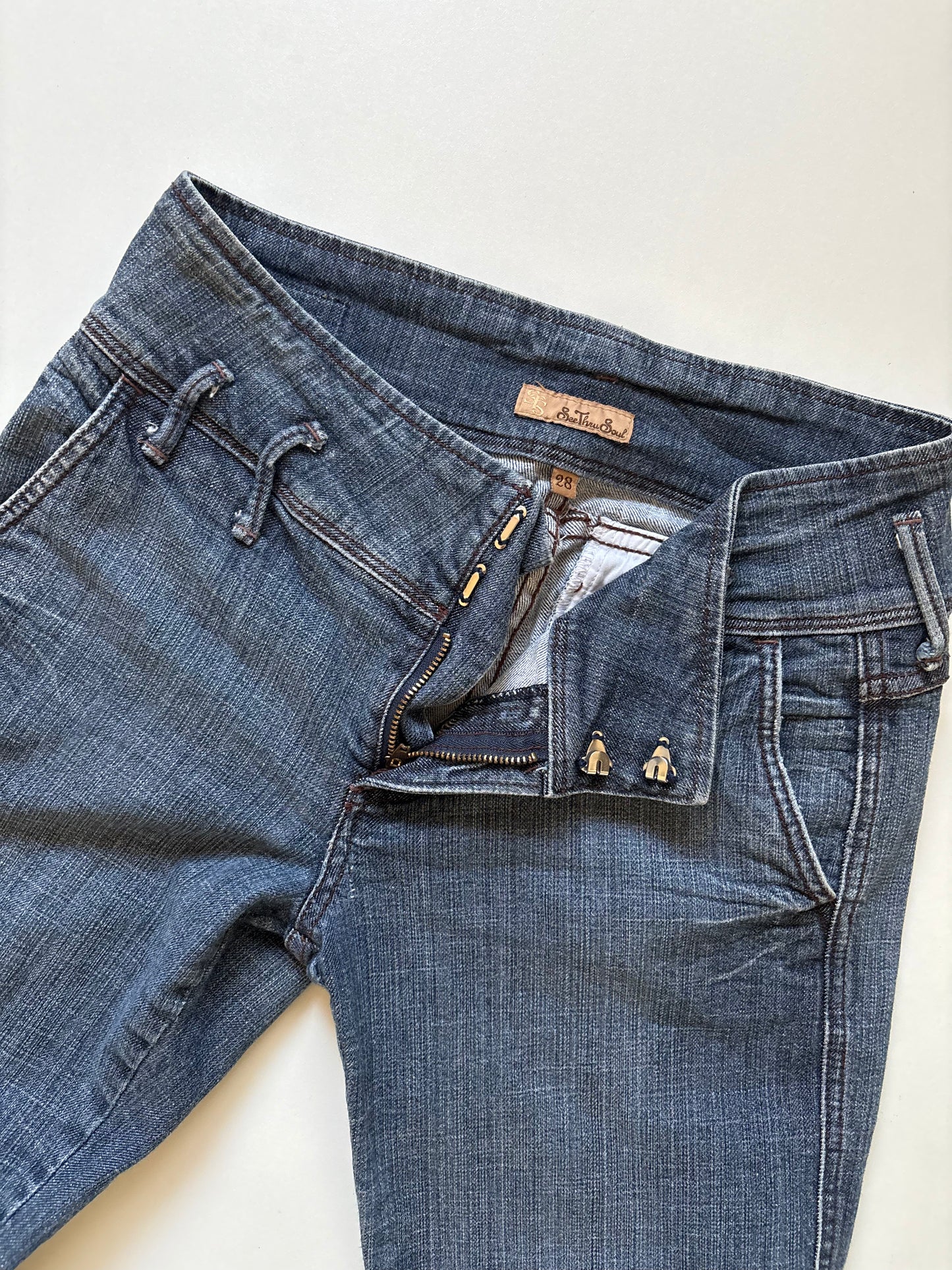 See Thru soul Y2K low waist jeans