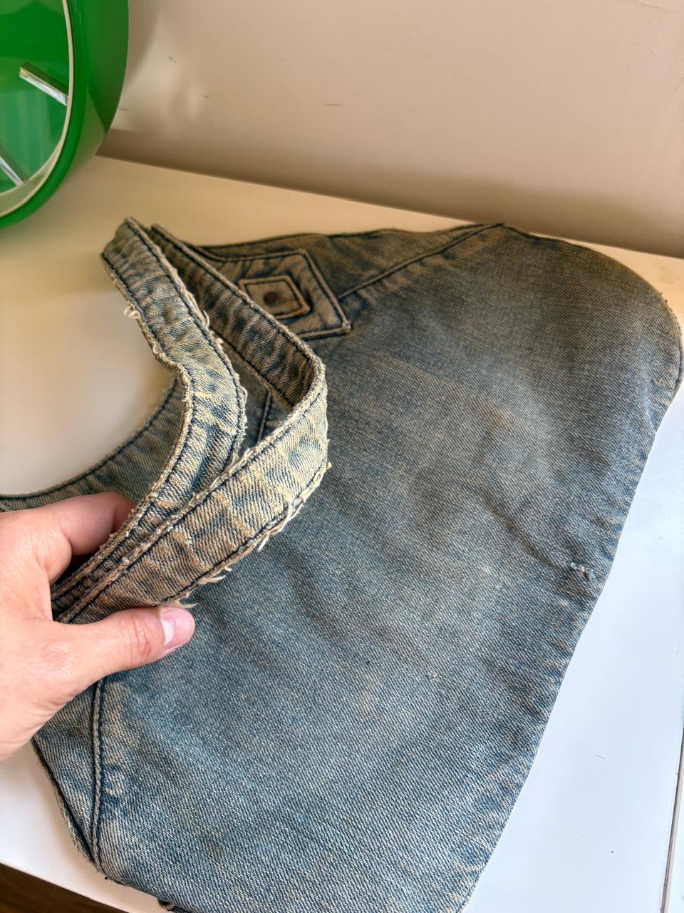 2000s denim shoulder bag