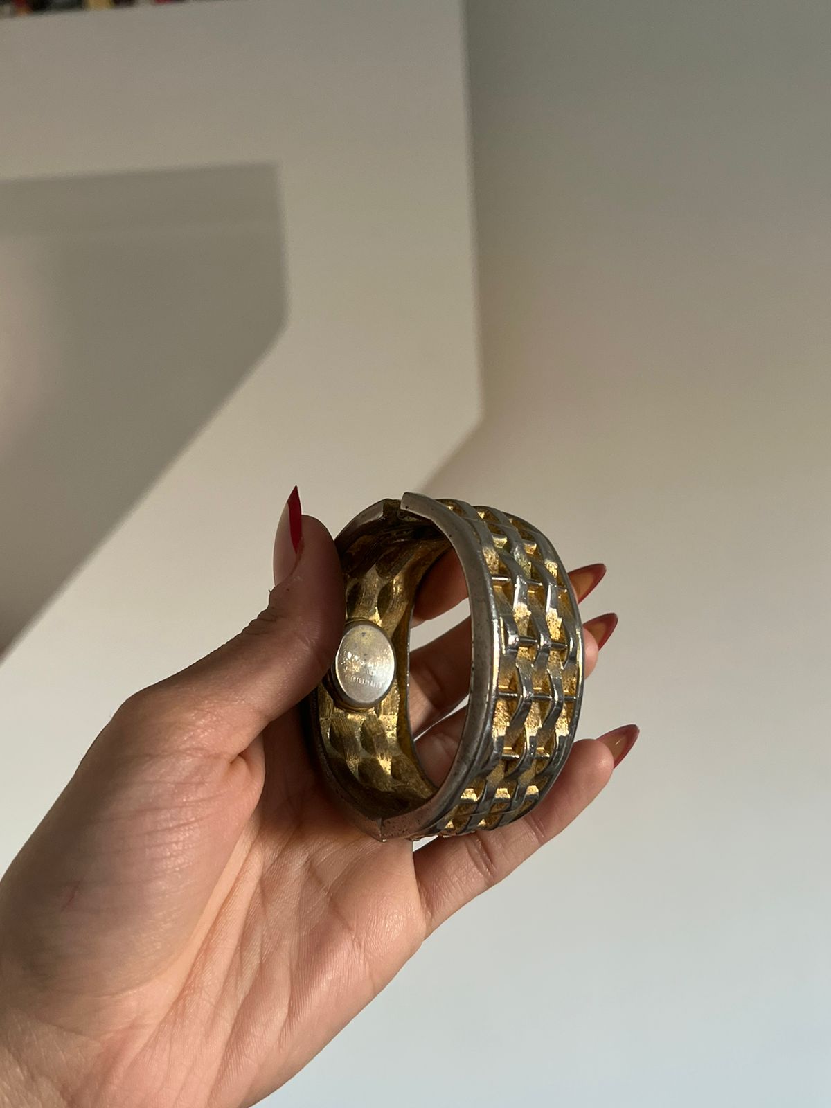 Vintage chunky 18K gold plated watch