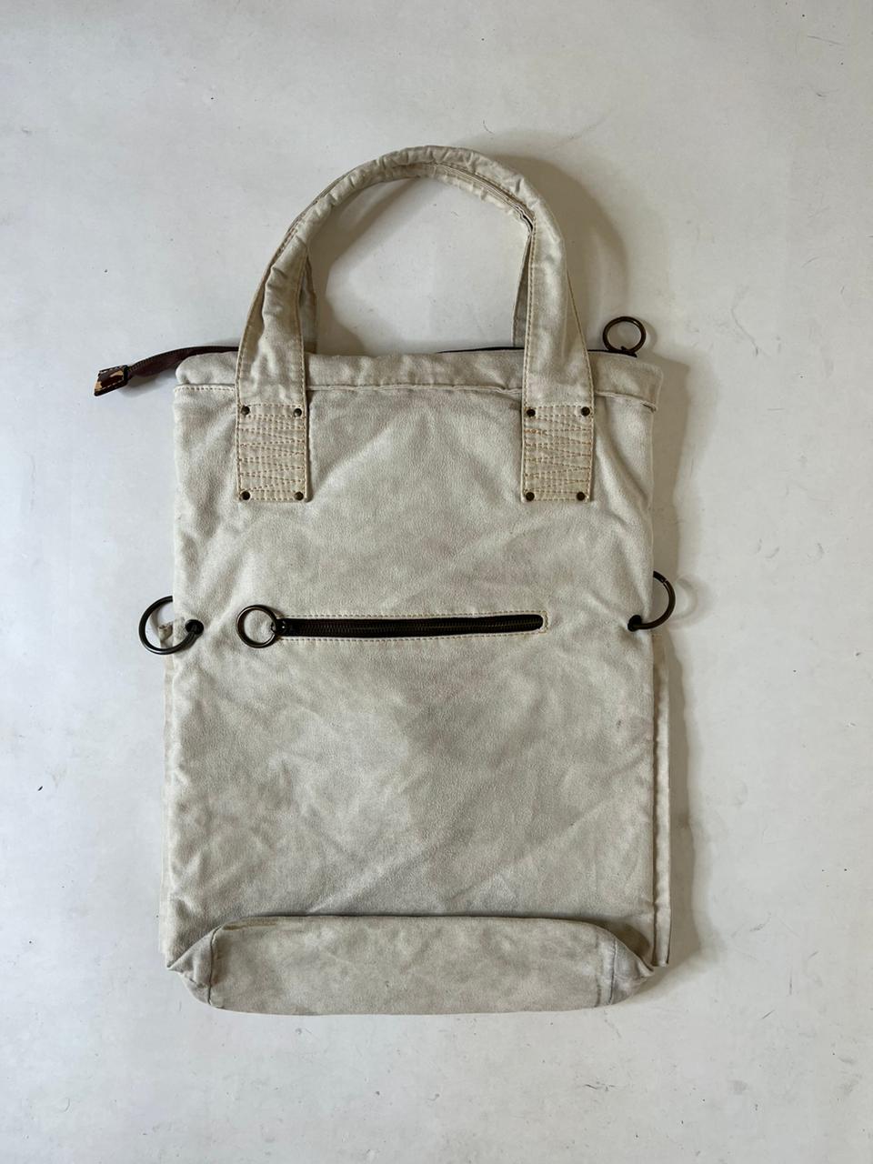 Suede big zippers shoulder/hand bag
