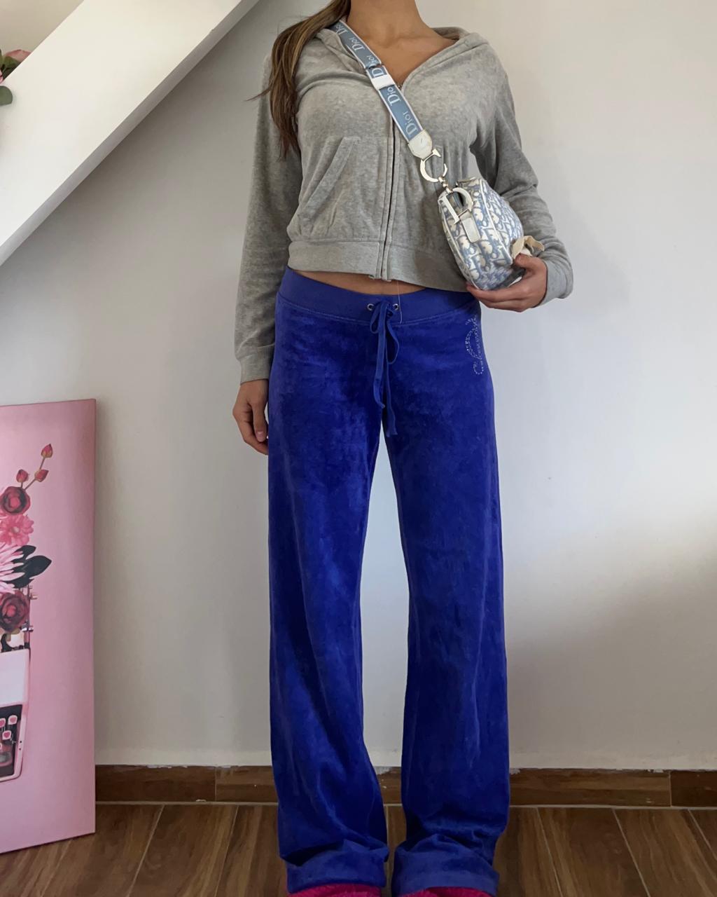 Juicy Couture low mid waist velvet pants