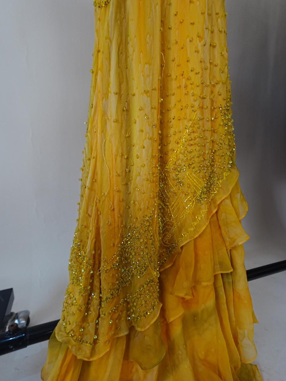 Vintage 2000s beaded ruffled dress