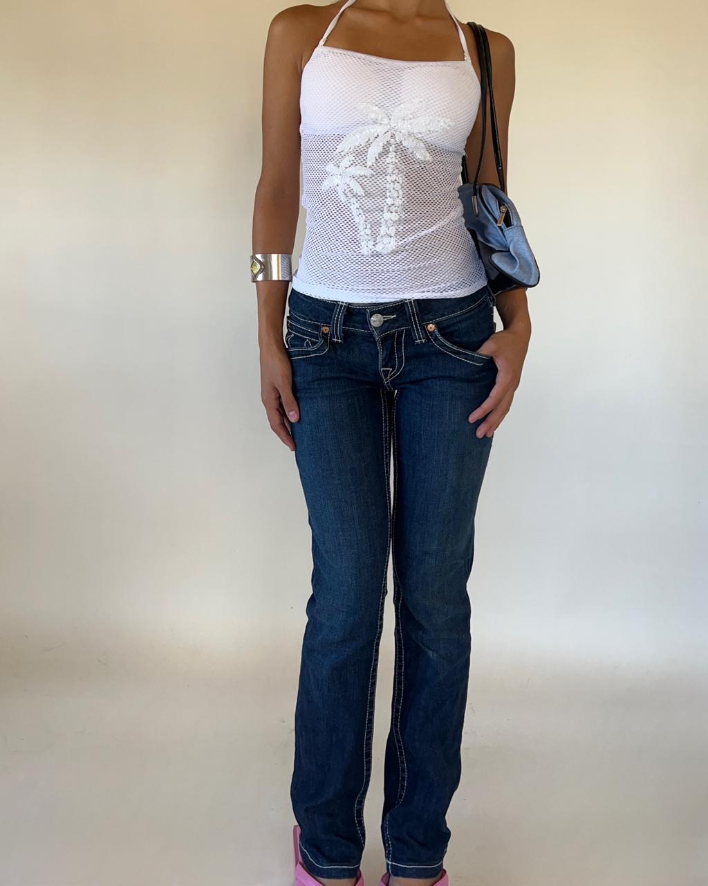 True Religion y2k low waist slim jeans