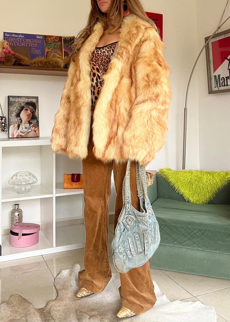 Real mini fur coat