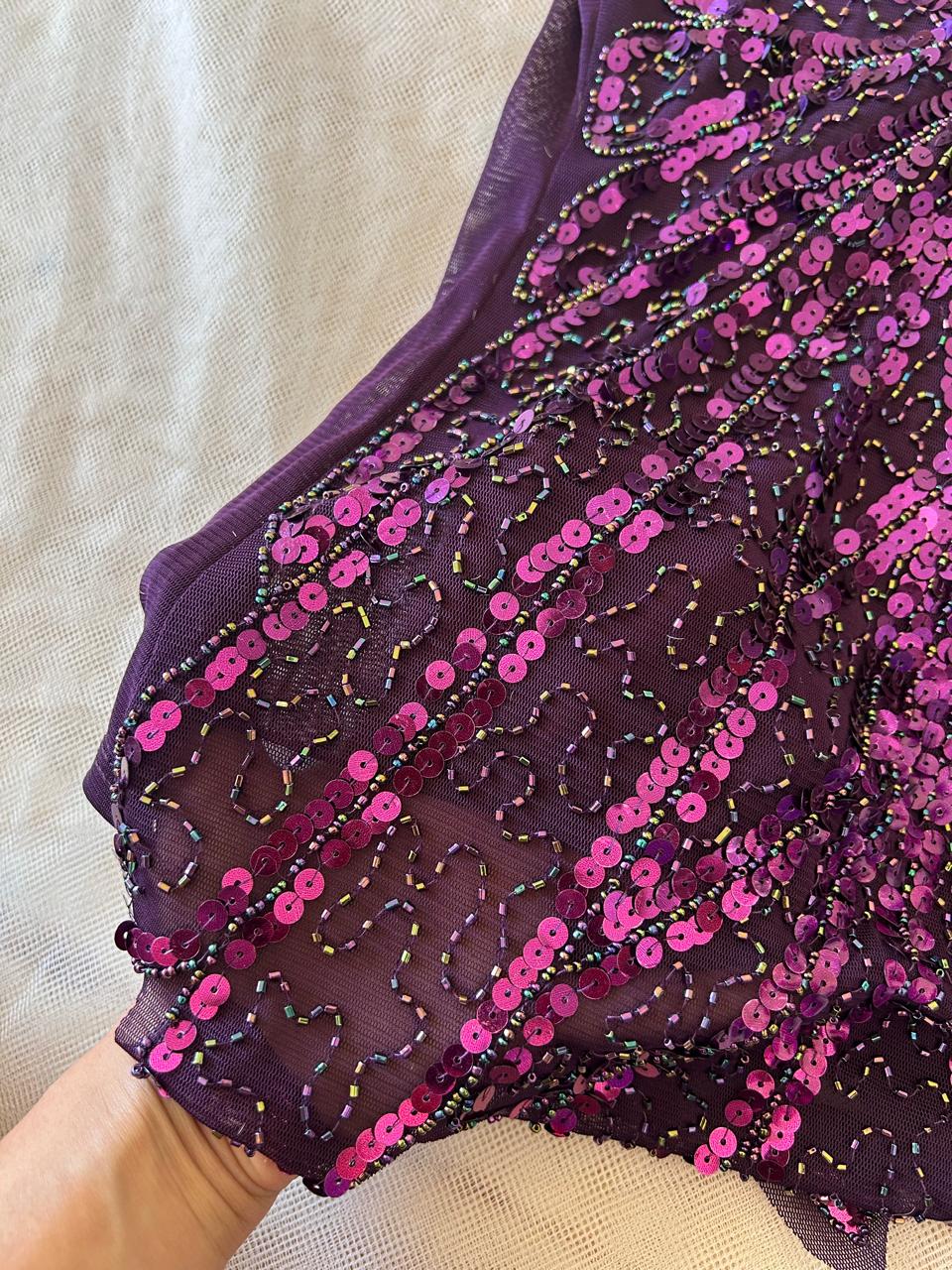 Beaded sequin 2000s top