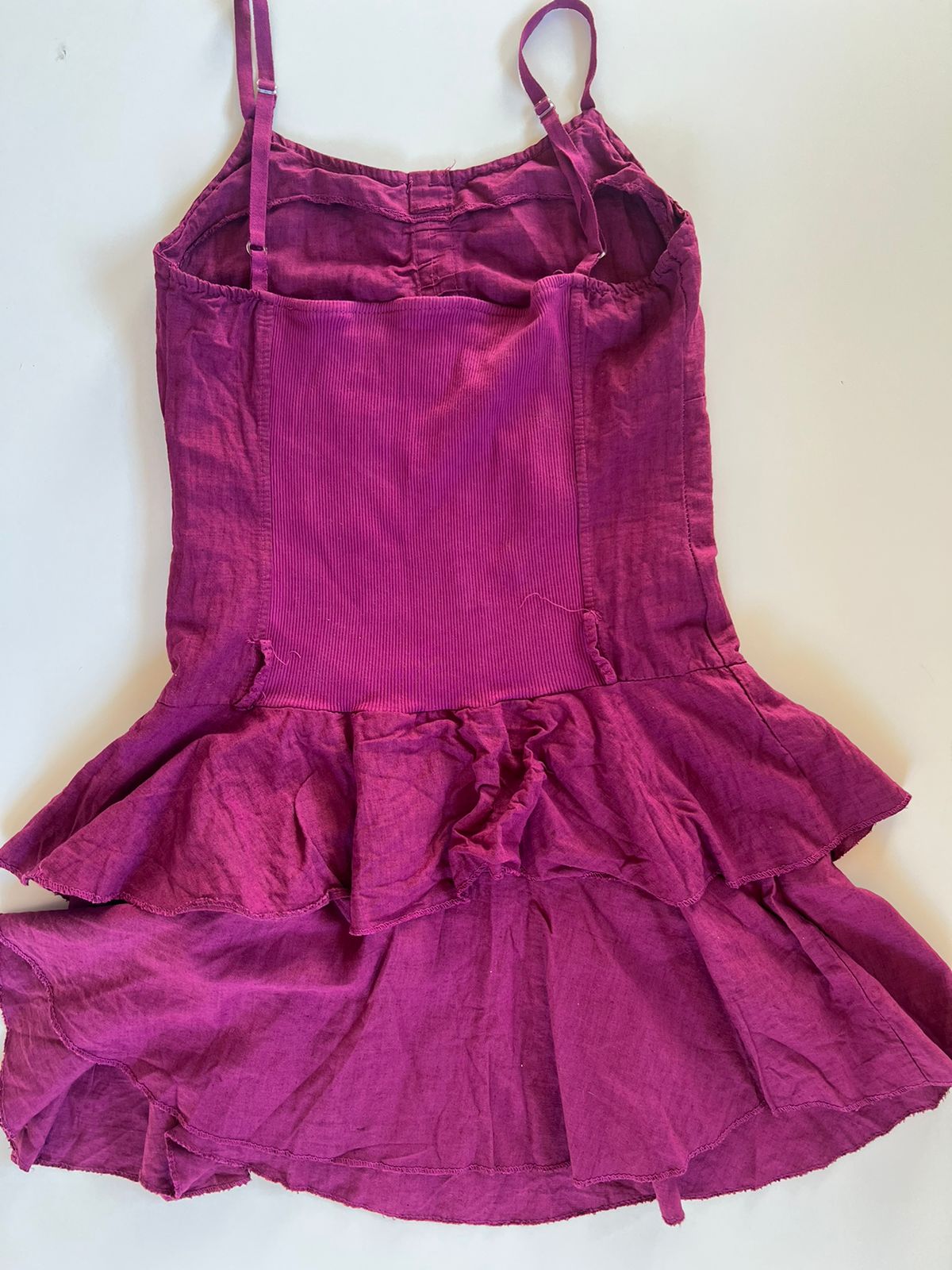 Purple mini ruched dress