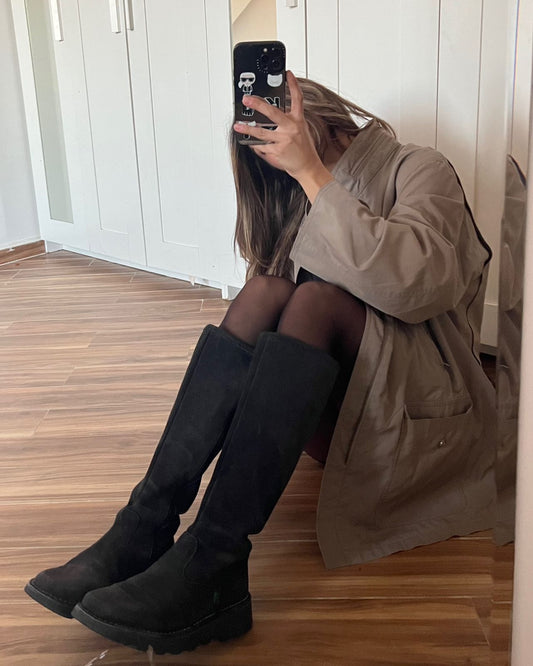 Kickers suede knee high boots