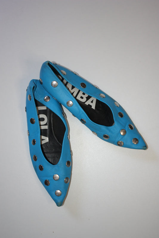 Bimba Y Lola leather studded ballerina flats