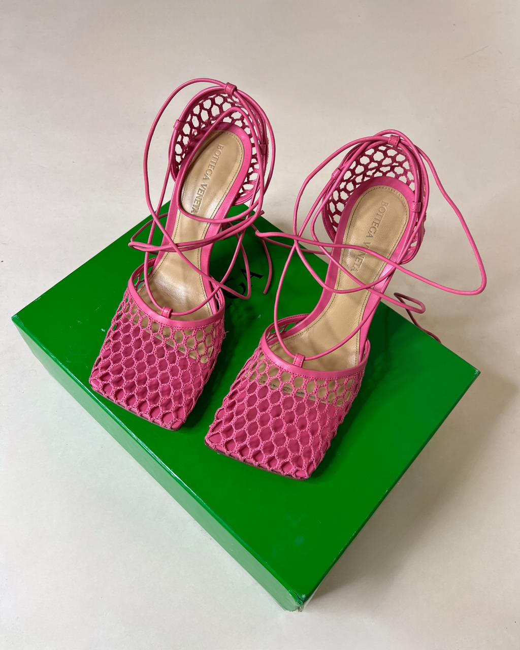 Bottega Veneta pink heels