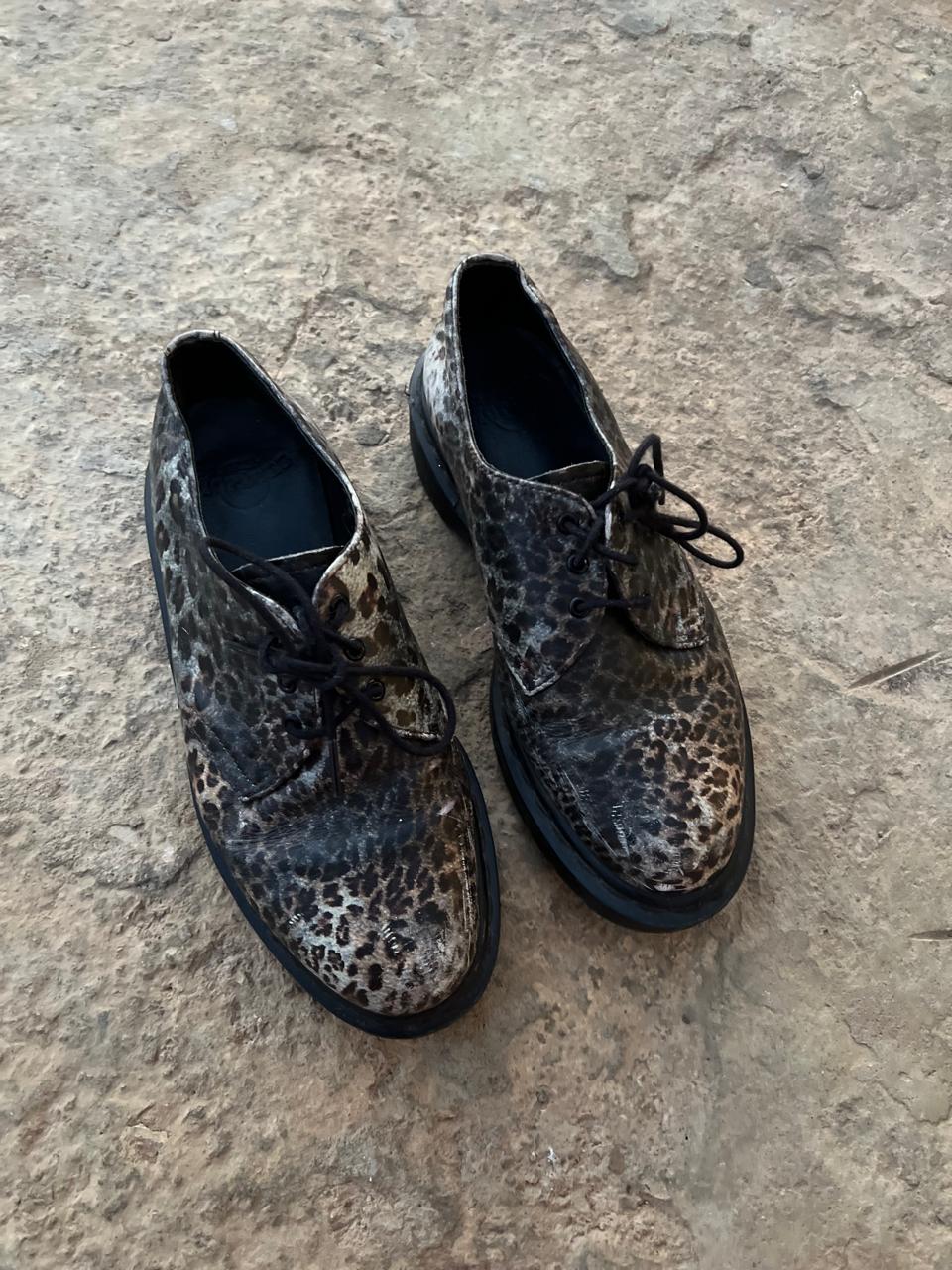 Dr Martens animal print leather shoes