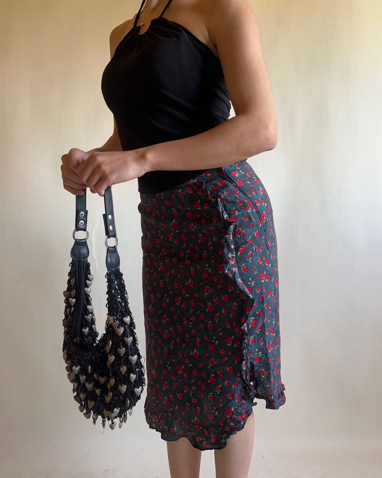 Floral midi skirt