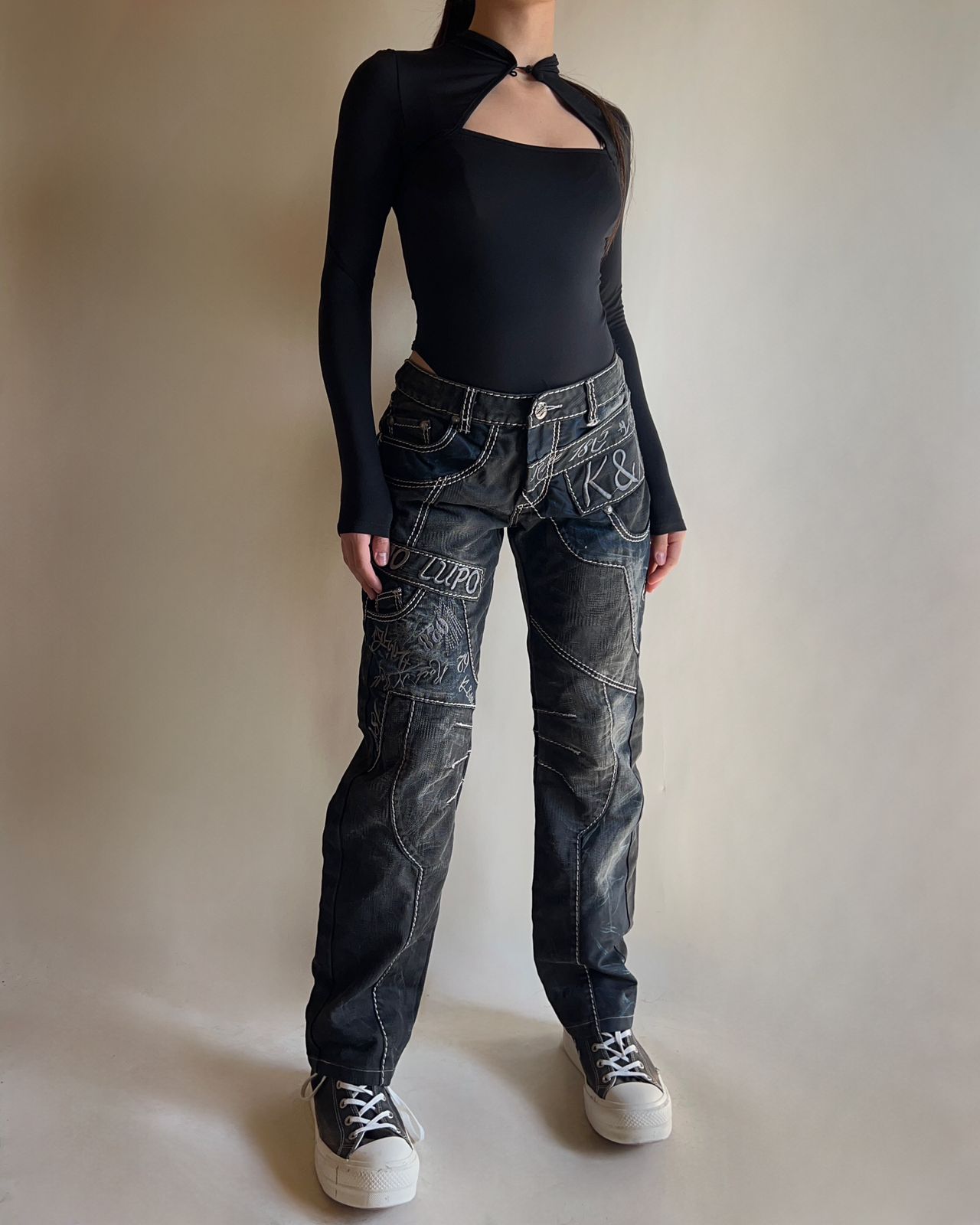 Y2k Kosmo embroidered  jeans