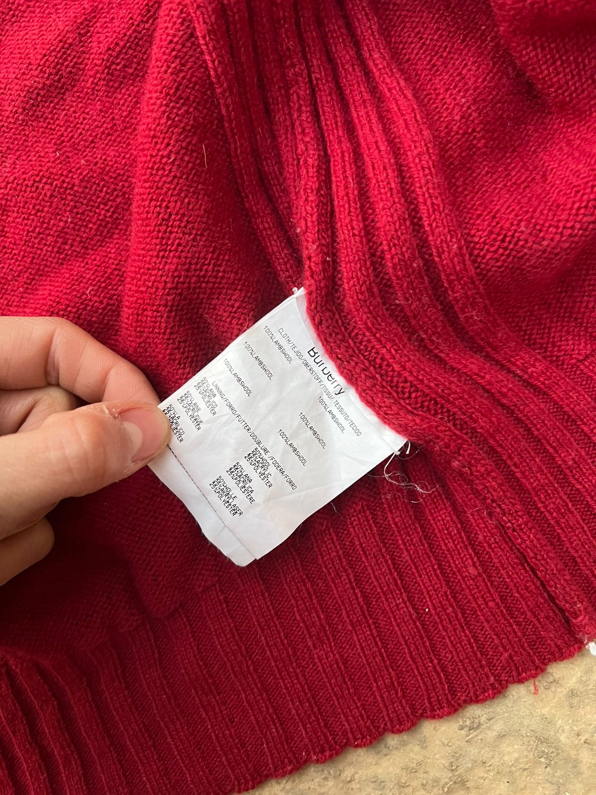 Burberry dark red vintage cardigan