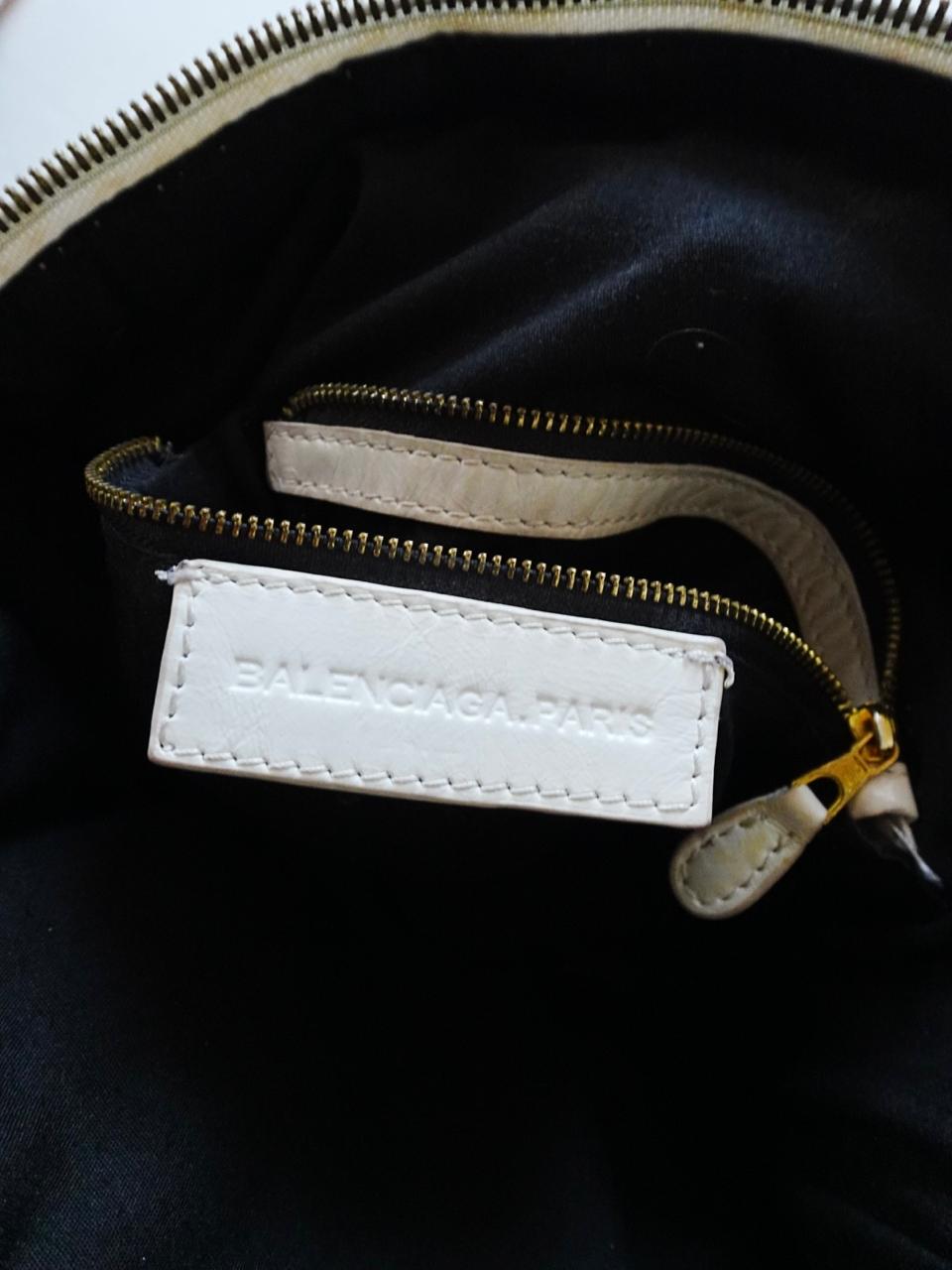 Balenciaga big white city bag