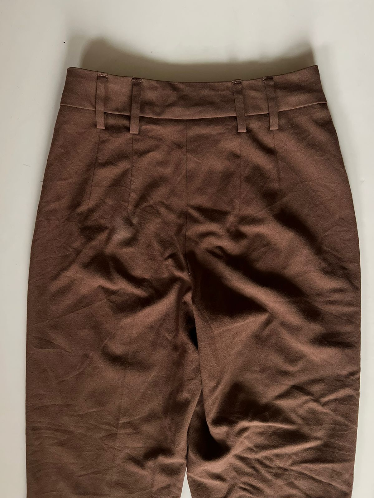 Brown high waisted trousers