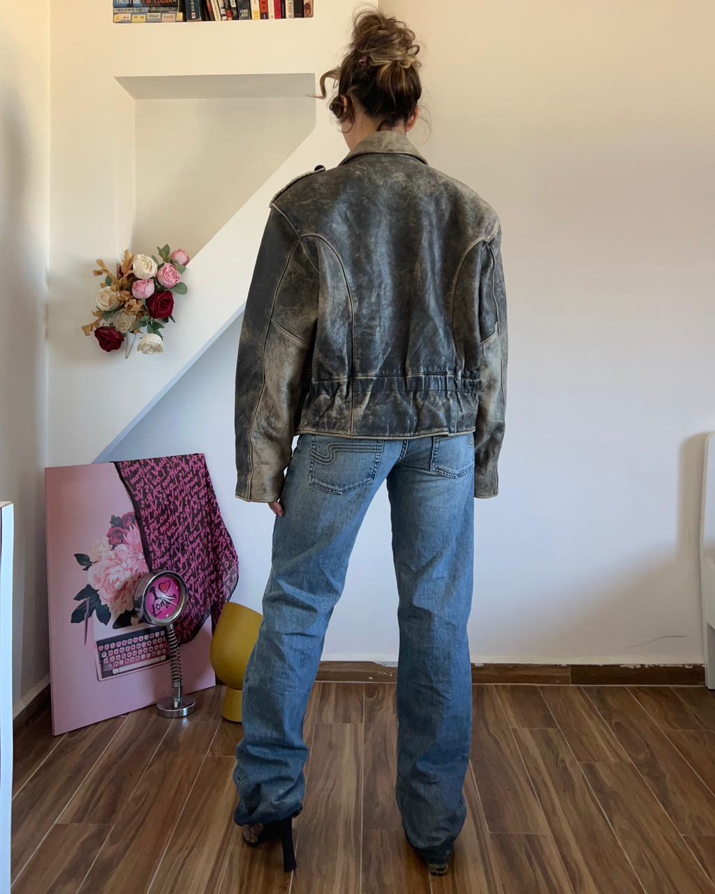 Vintage real leather jacket