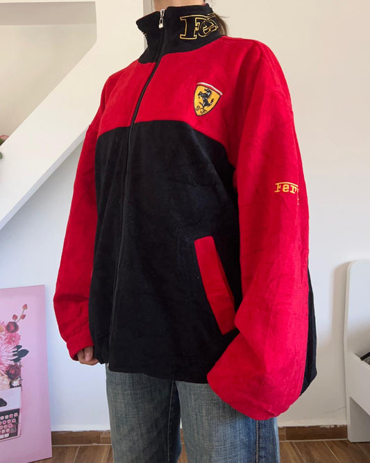 90s Ferrari fleece racing F1 team jacket