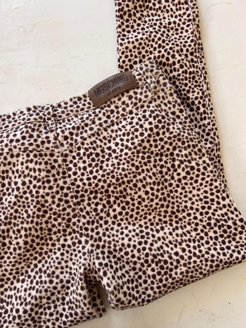 Moschino polka dot mid waist slim fit pants