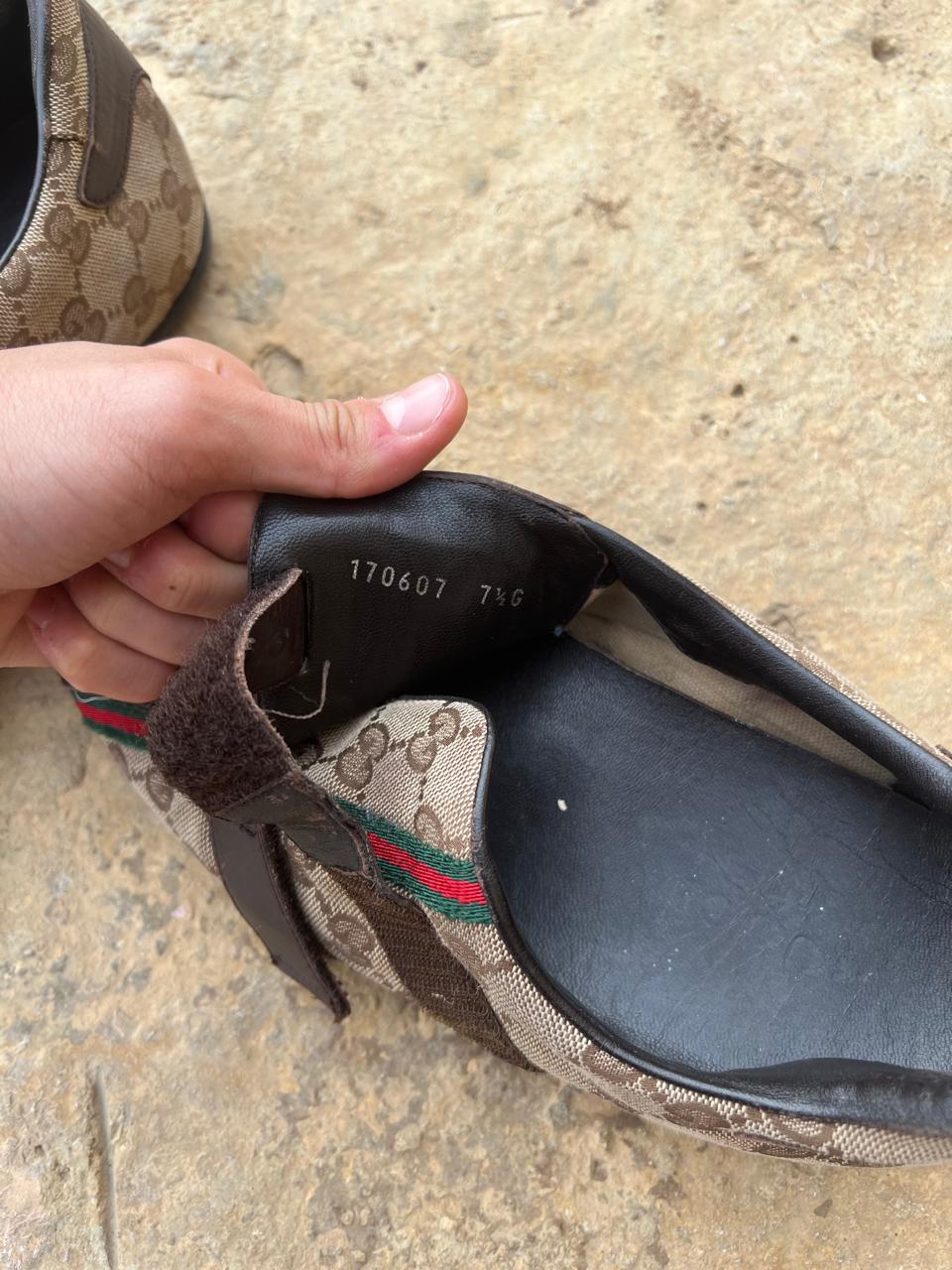 Gucci monogram canvas shoes