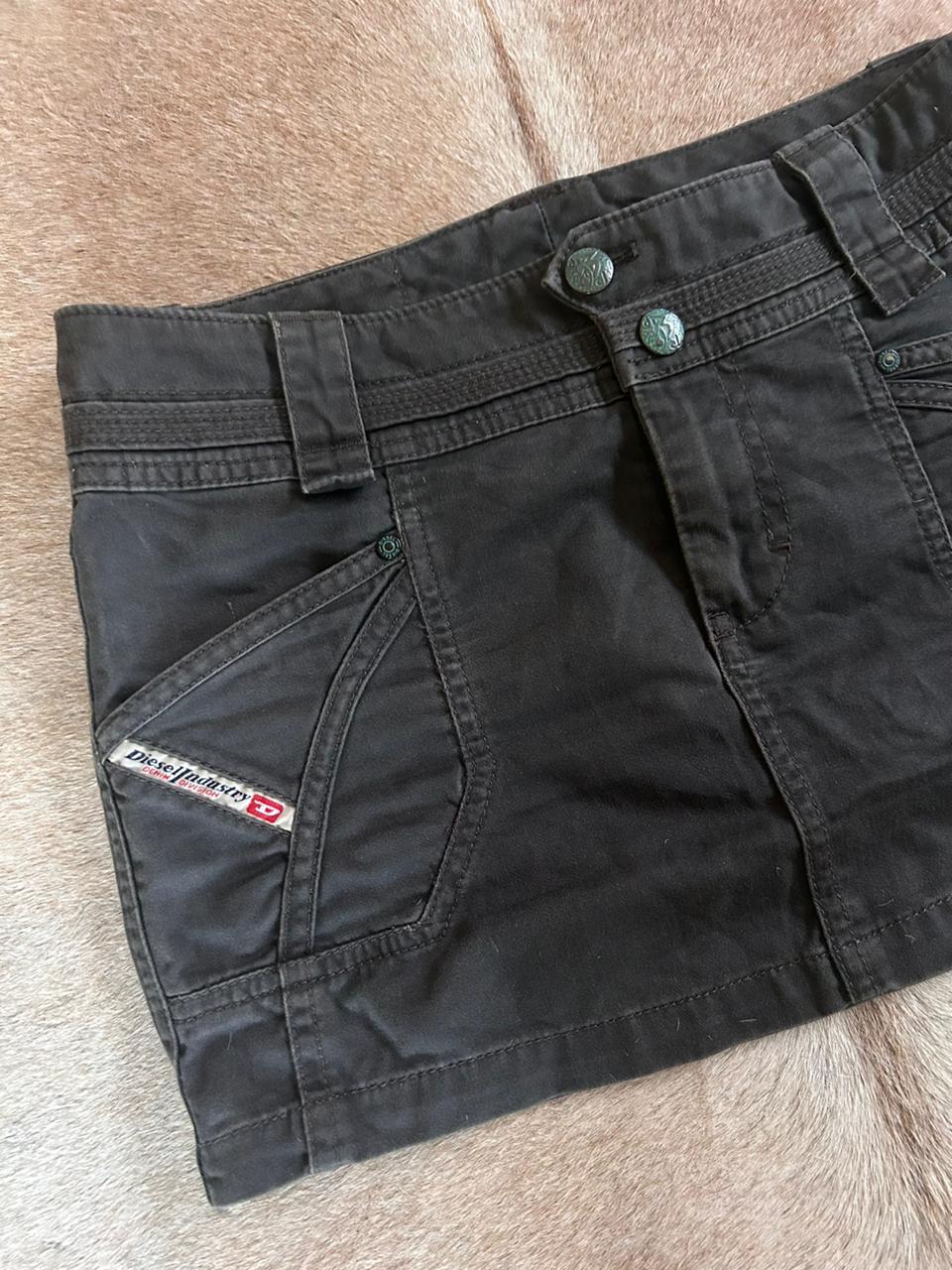 Diesel y2k denim mini skirt