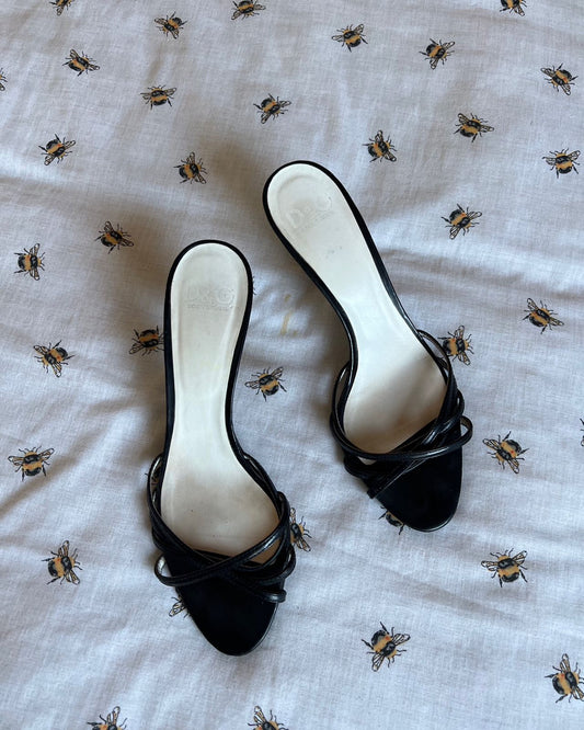 Dolce & Gabbana black slip on heels