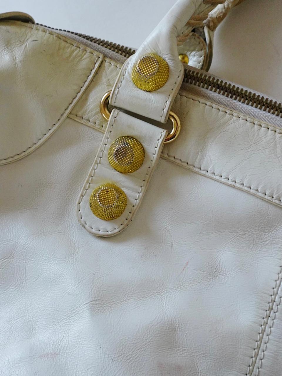 Balenciaga big white city bag