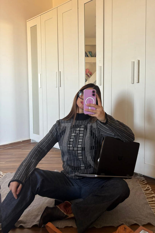 Jean Paul Gaultier vintage wool knit logo sweater