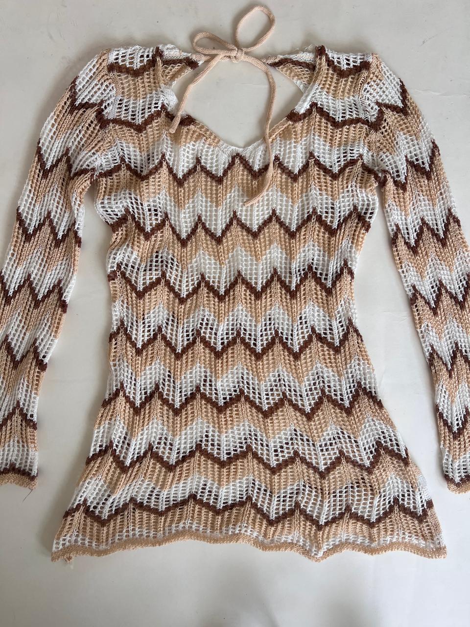 Crochet mini dress/coverup