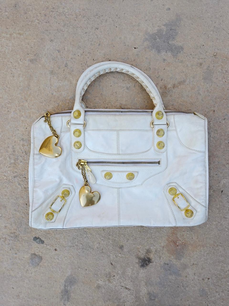 Balenciaga big white city bag