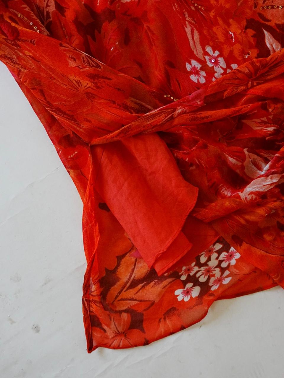 Sequined halter floral maxi dress with slits on the side
