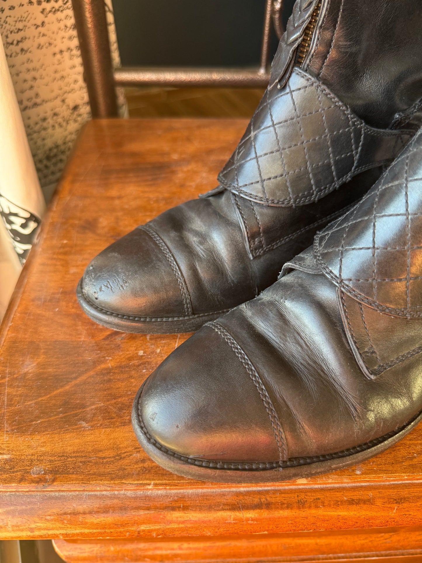 Chanel leather boots