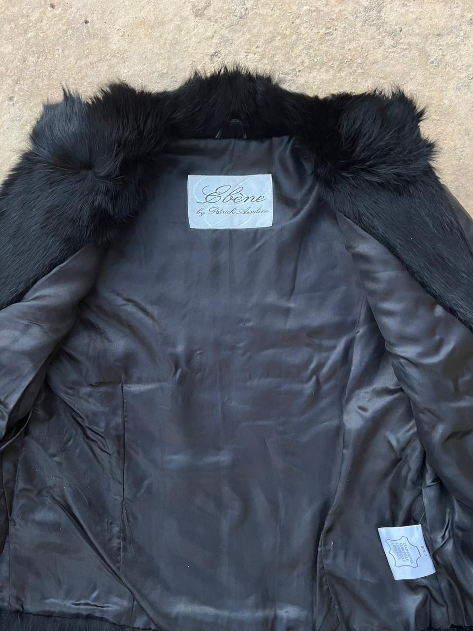 Real leather fur jacket