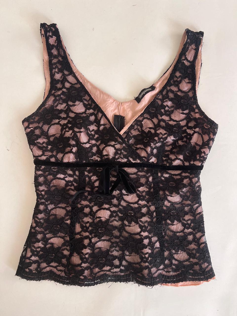 Lace overlay top